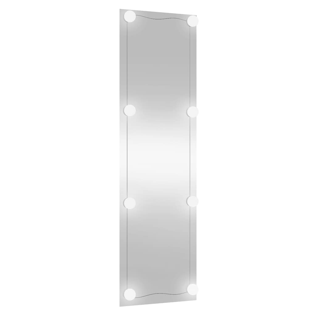 Vidaxl Lustro Ścienne Z Led, 30X100 Cm, Szklane, Prostokątne