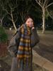 Women's Korean Mohair Plaid Scarf: Winter Thick Warm Imitation Cashmere Knitted Long Shawl