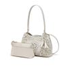 Daks Ivory Leather Flower Punching Shoulder Bag   Dcba6e587iv