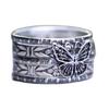 5Pcs Fashion Silver Color for Butterfly Rings for Women Male Lover Couple Rings Friendship Engagement Wedding Ring Open