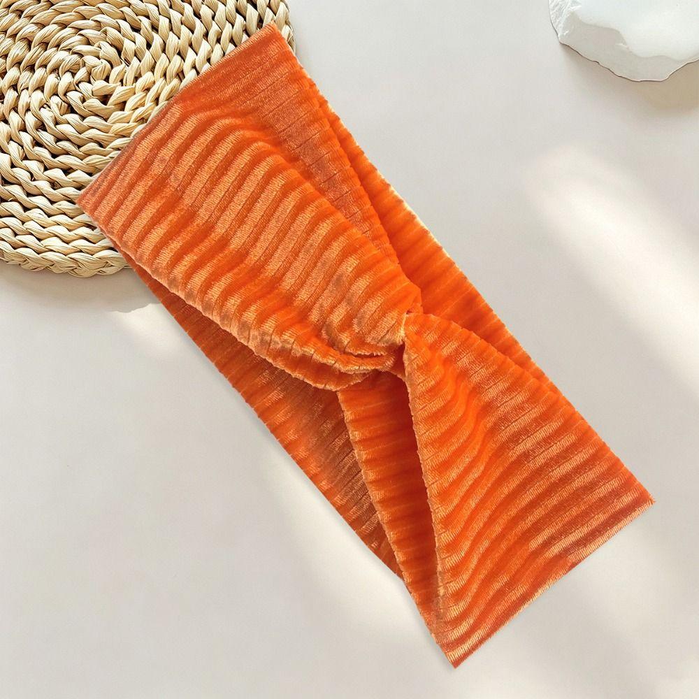 Stretch Fabric Fabric Headband Solid Color Elastic Headband Knot Cross Headband Washing Face