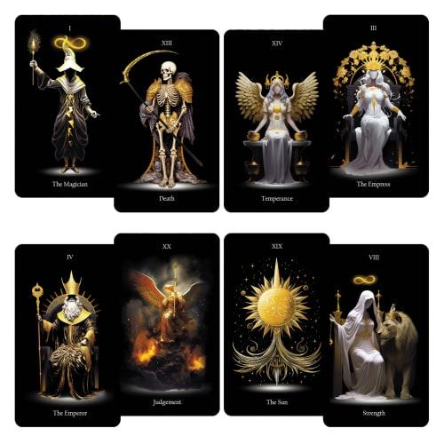 CRAFTERIAN Tarot Cards, 78 Card Deck with Gold Edge, Original Lost Soul for Beginners and Professionals, Includes Guidebook and Gift Bag, Divination G
