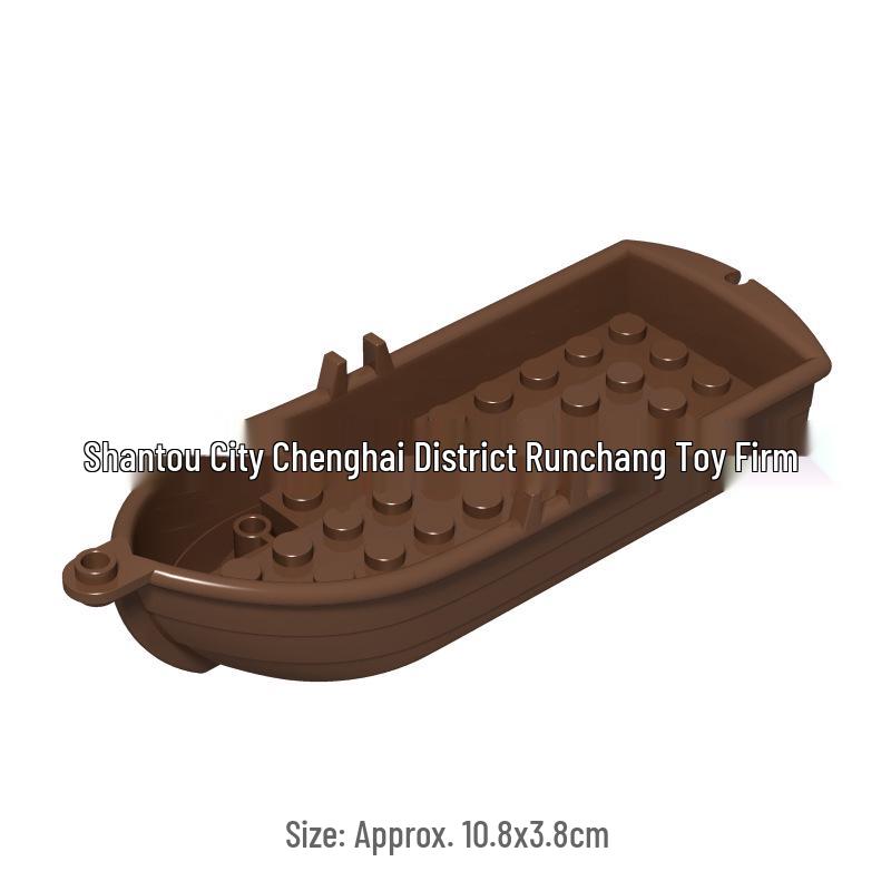 

Cross-Border Small Particle Building Blocks Vehicle: Compatible Rowboat 14x5x2 (Model 2551 21301) 1 piece коричневый