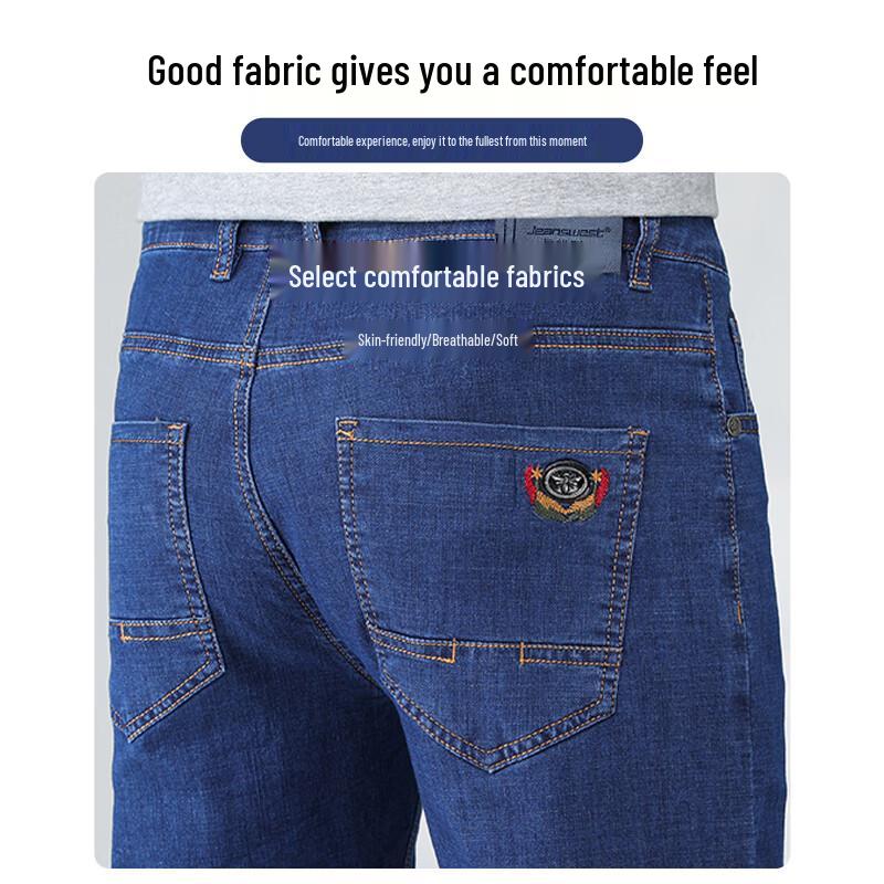 JEANSWEST Men's Straight-Leg Denim Jeans