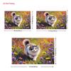 Cute Kitten in Colorful Flowers Backdrop Oil Painting Garden Background for Photoshoot