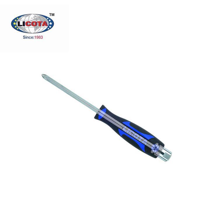 US LICOTA Multi-Functional Phillips/Slotted Screwdriver for Prying & Hammering Phillips PH1x75mm