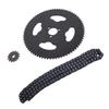 Kit Lanț Pinion Față Spate T8F cu Lanț T8F 120 Zale T8F Gaură H 10mm Pinion Față 14T 74T