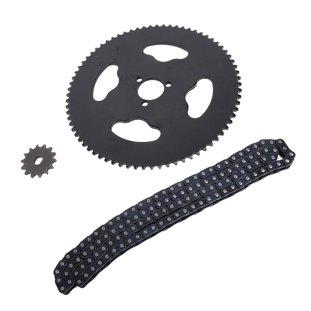 Kit Lanț Pinion Față Spate T8F cu Lanț T8F 120 Zale T8F Gaură H 10mm Pinion Față 14T 74T