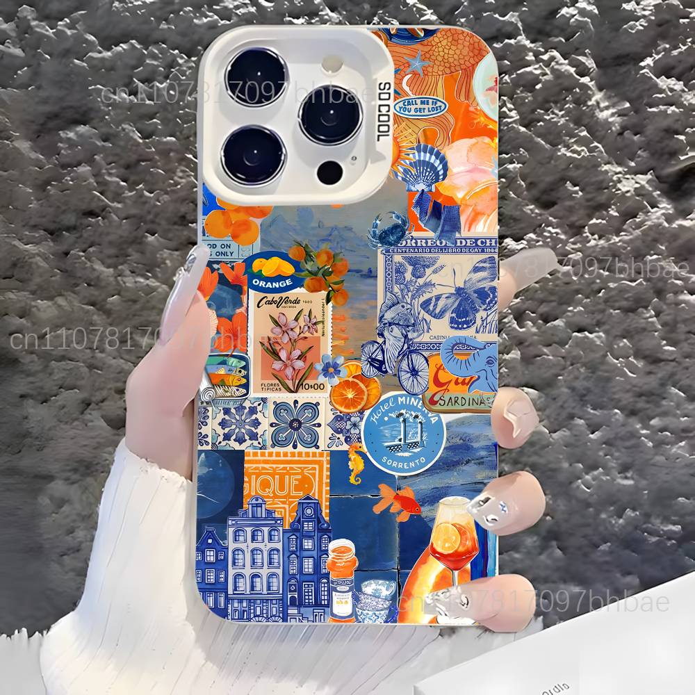 

Summer Vibes Seaside Wine For iPhone 17,16,15,14,13,12,X,8,Pro,Max,Plus,SE4,Air,Mini White Dustproof Matte IMD Case iPhone17air