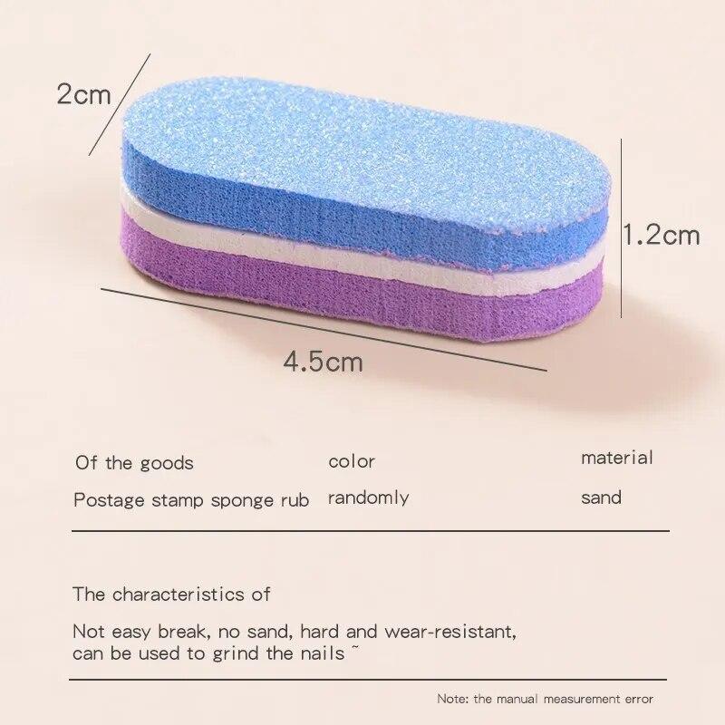 50PCS Nail File Polishing Sponge Mini Small Oval Double Sided Polishing Repair Type Bean Curd Block Manicure Tool Manicure Set