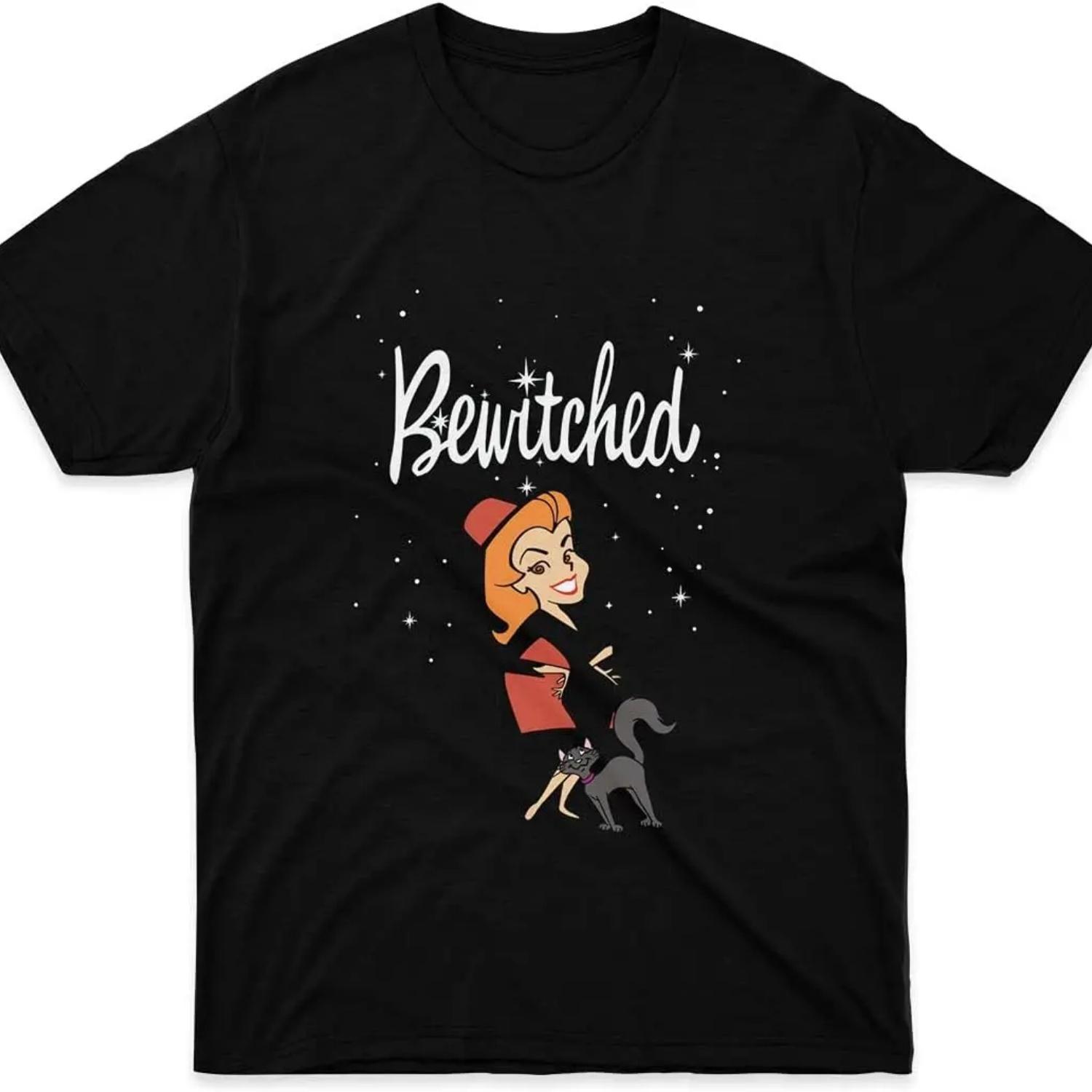

Mens Womens Tshirt Bewitched Shirt Unisex Tee Cotton Apparel Costume Gift for Dad, Mom, Friends Multicolor S