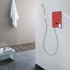 6500W Tempered Glass Tankless Water Heater,220V Red Rectangular Electric Water Heater Wall-mounted for Kitchens,Bathrooms