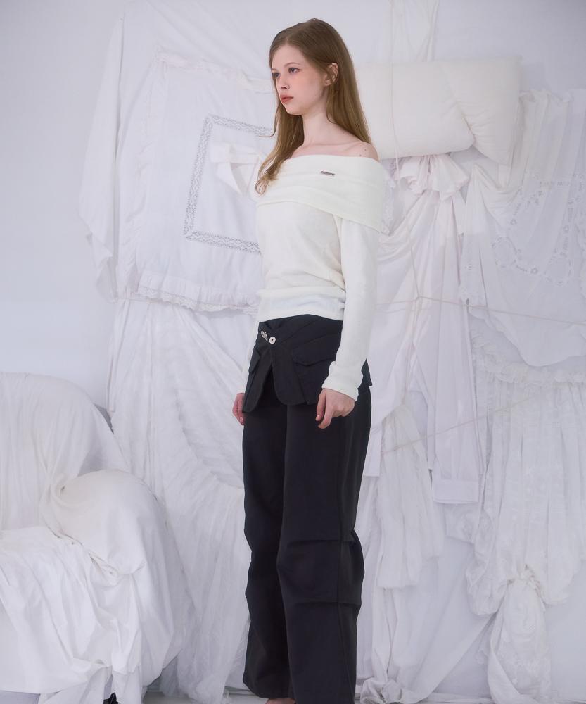 ROSEFRANTZ Wool Off Shoulder Knit [Ivory]