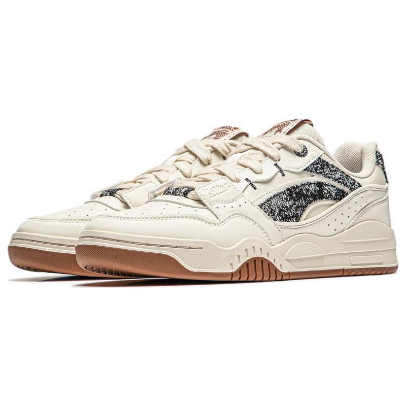 Li Ning Cushioning, Wear Resistant Low top Skateboard Shoes Men's Ecru AGCS251-36