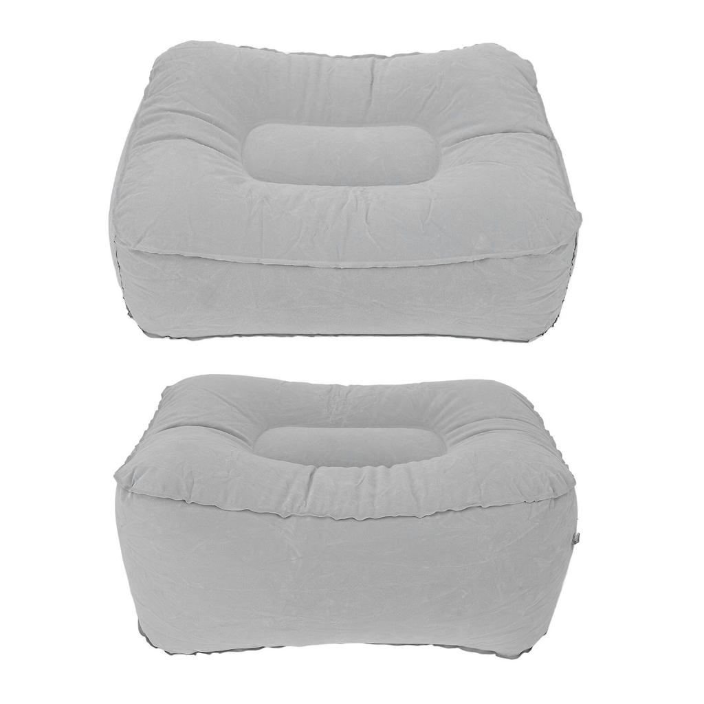 Inflatable Foot Rest for Air Travel Multifunctional PVC Flocking Portable Leg Rest Pillow