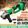 180° Cordless Brushless Angle Grinder 3 Gears Electric Polishing Machine for Makita Battery