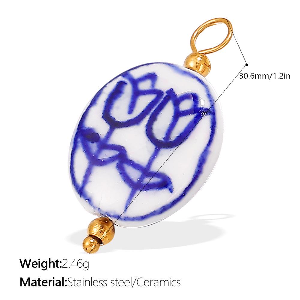 Cross-border Blue and White Porcelain Pendant Necklace & Bracelet Accessories