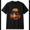 Fantasy Art Grey Heron Mens T-Shirt Bird Black 100% Cotton Nature Printed
