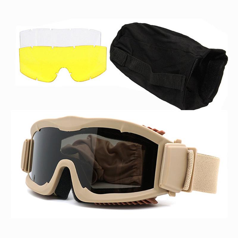 Alpha Tactical Goggles Set Desert Locust Military Fan Special Glasses Motorcycle Goggles Realistic Shooting CS