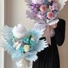 2026 New Mother's Day Bouquet Packaging Paper Angel Wing Shape Flower Bouquet Wrapping DIY Crafts Paper Floral Bouquet Material