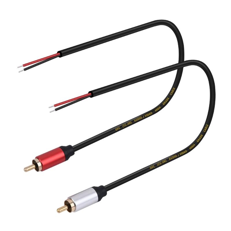 Speaker Wire Auditory Male To Open End Pigtail Splitter Adapter Cable for Players Speakers Home Auditory
