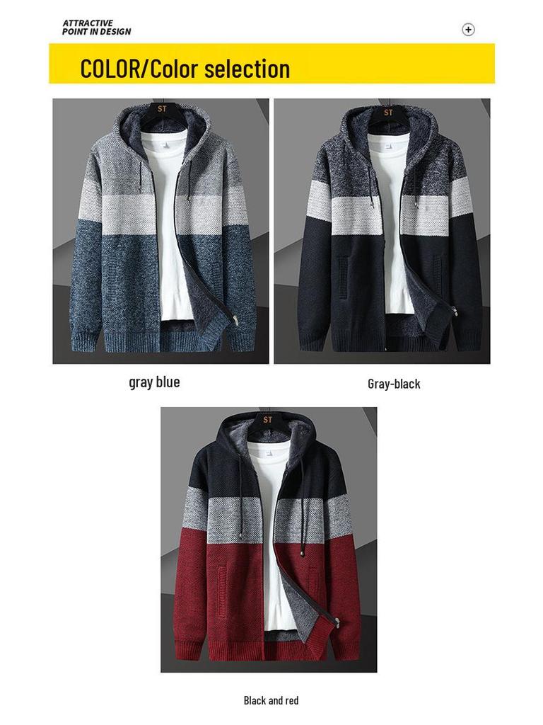 Cardigan en laine tricotée velours pour homme Automne/Hiver