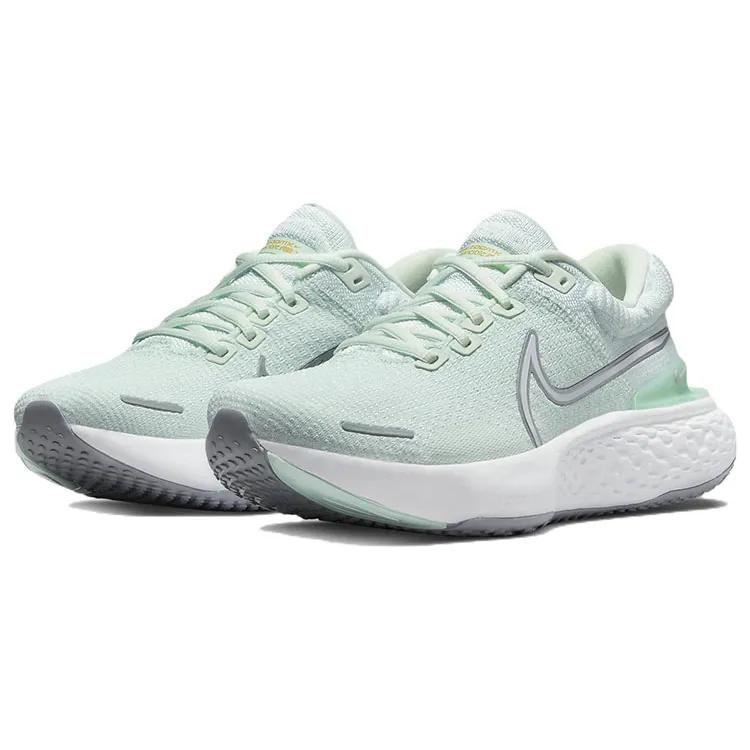 Nike Womens ZoomX Invincible Run Flyknit 2 'Barely Green Mint Foam' (women's sizes) Barely Green / Metallic Silver / Mint Foam / White