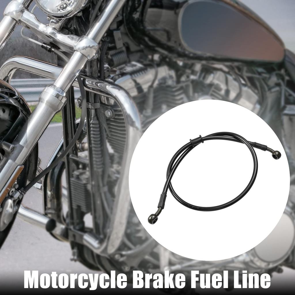 Motoforti Braided Fuel Pipe, Brake Hose, Clutch Throttle Gas Line for ATV Dirt Bikes, 80cm, 10mm, Black