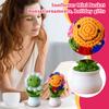 Single Handmade Crocheted Puff Flower Pot - Multicolored Decorative Flower For Home, Or Gifting (Choose Your Favorite Color)