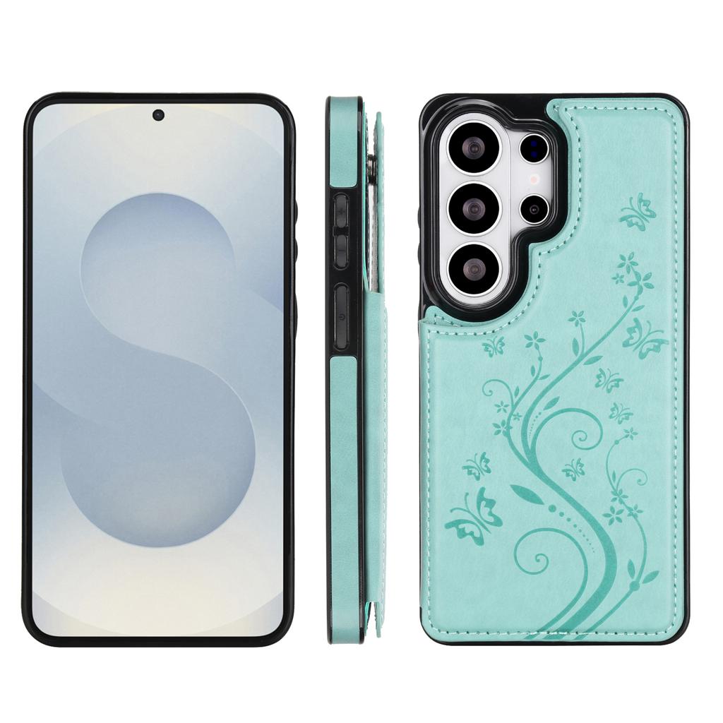 Emboss Flower Luxury Magnetic Cards Solt Wallet Leather Case for Samsung S26 Ultra Edge S25 Plus S24 S23 FE Note 20 Bag Cover