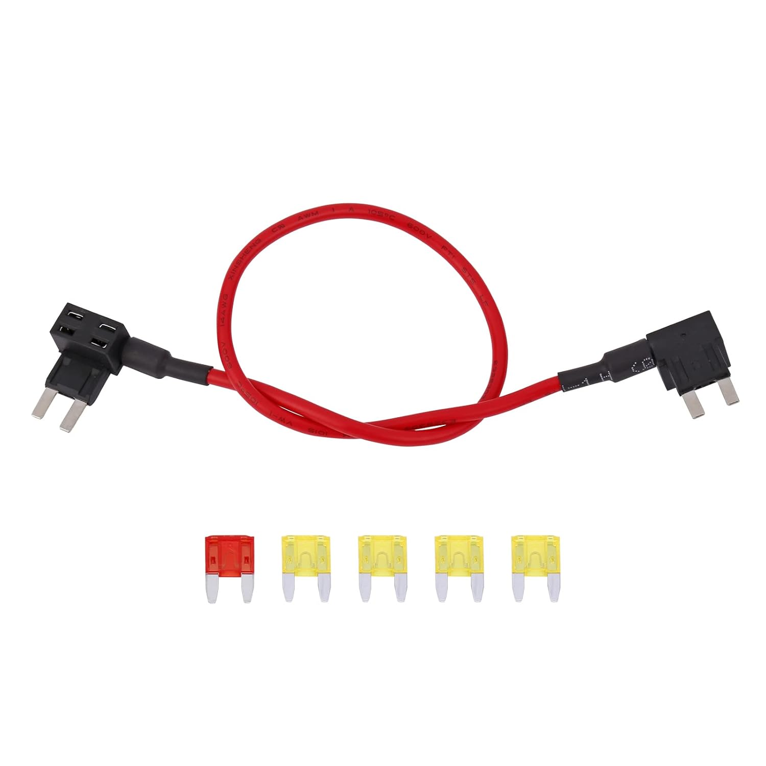 Fuse Adapter Fuse Holder TIPM Bypass Cable(14awg Wire/20 Amp), Repair Fuel Pump Relay Bypass Cable.Fit for 2007-2016 Chrysler Dodge Jeep VW.
