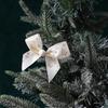 10Pcs Bow Ribbon Christmas Supplies Decoration Xmas Tree Pendant Ornament Bows for Home Decor New Year's 2025 Gifts Accessories
