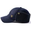 63-65Cm Thick Warm Winter Official-Website Baseball Cap For Men With Earflaps And Adjustable Buckle,Cap Male Warmth Trucker Hat
