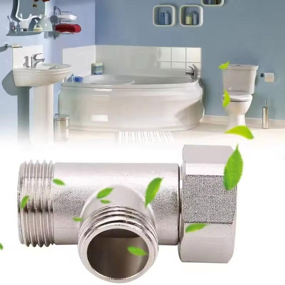 Durable Tee Joint 3 Way T Valve Connector Kitchen Sink Splitter Diverter Valve