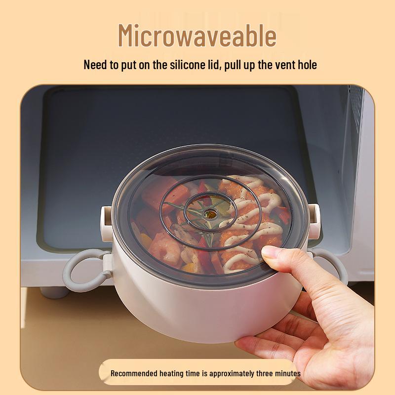 304 Stainless Steel Insulated Lunch Box, Multi-layer, Portable with Handle, Microwaveable – Ideal for Office & Student Meals.