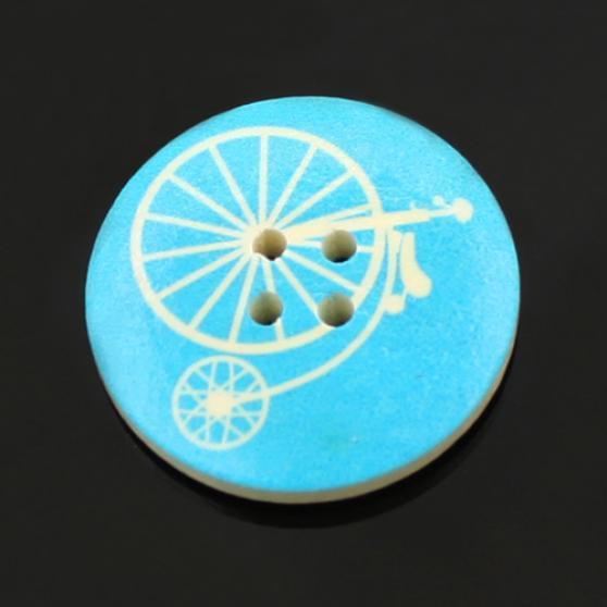 25 st 30 mm 4 hål flerfärgade träknappar för scrapbooking, sömnad, DIY-pärlor