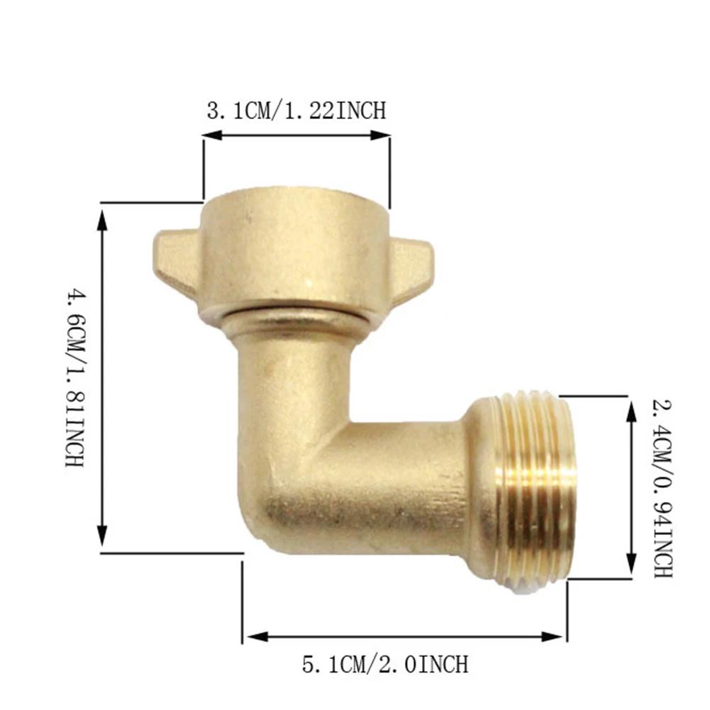 2PCS 90 Degree Elbow Connection Brass Corner Joints 3/4 Water Pipe Fitting Connection Garden Hose Connection Adapter