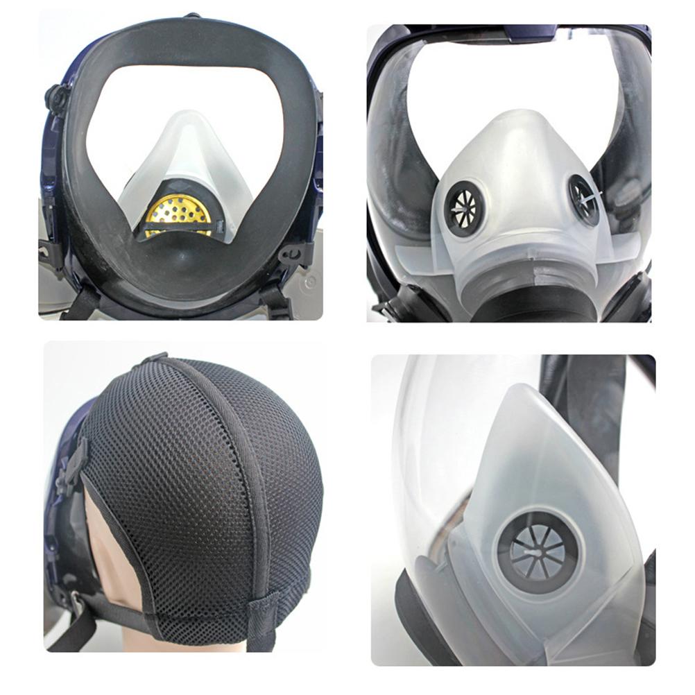 Full Face Gas Mask Facepiece Silicone Filter Laboratory Cartridge Welding