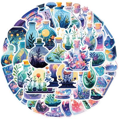 50PC Medicine Bottle Stickers Colorful Graffiti Cell Phone Ipad Notebook Computer Guitar Decoration Waterproof Stickers