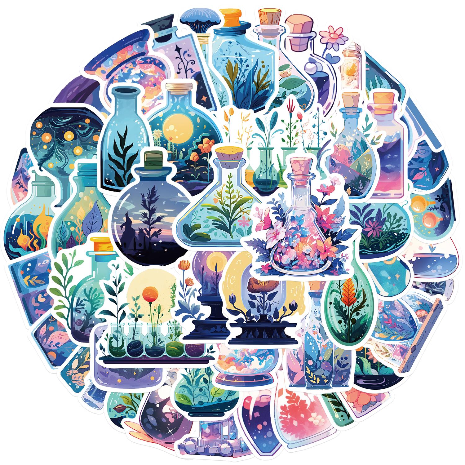 

50PC Medicine Bottle Stickers Colorful Graffiti Cell Phone Ipad Notebook Computer Guitar Decoration Waterproof Stickers