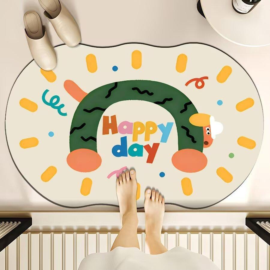 Diatom Mud Pad Resistant To Dirty Toilet Bathroom Toilet Door Area Moisture-wicking Quick Drying Mat Shower Room Door Slip-resistant Mat
