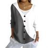 Women's Fashion Casual Knit Sweater Button-Up Plaid Patchwork Print Cardigan Jacket