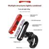 Lampă LED Impermeabilă pentru Bicicletă Reîncărcabilă prin USB Lampă de Siguranță Avertizor Spate Bicicletă Lampă Bicicletă Accesorii Bicicletă