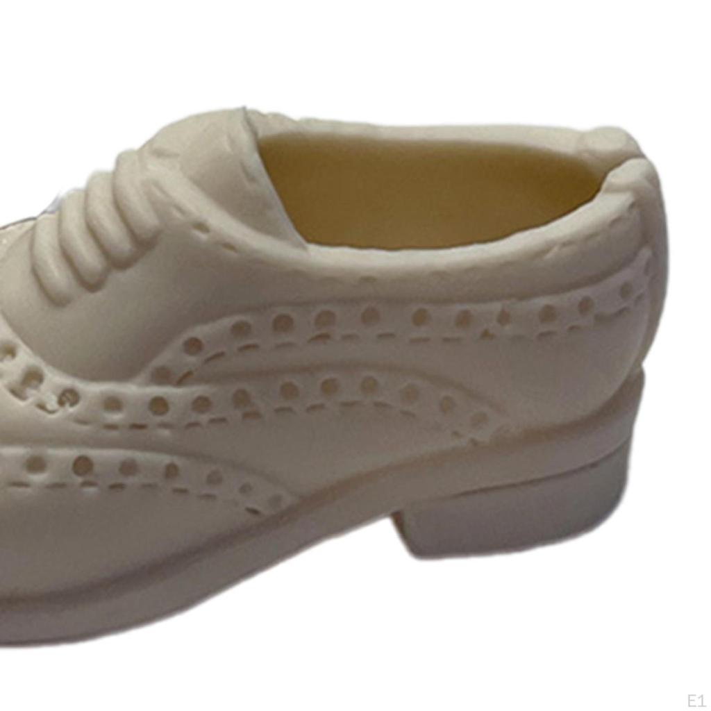 4 Pieces 1/6 Shoes Handmade Toys Fashion Miniature Model for 12in Male Action Figures