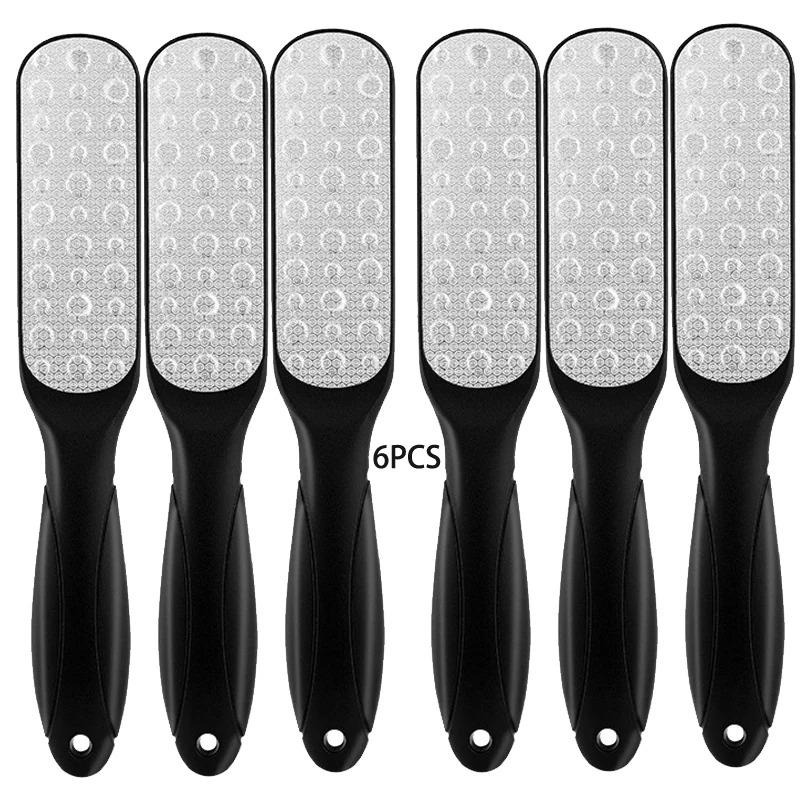 Ouriner Double-Sided Foot & Hand Stone Remover Tool with Plastic Handle Remover for Heels Toenails Cuticles Pedicure Manicure