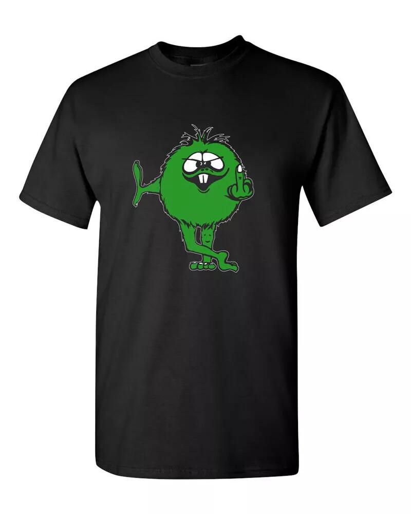 Retro T Shirt Green Middle Finger Monster Novelty Funny 70 s Unisex T-Shirt XXL