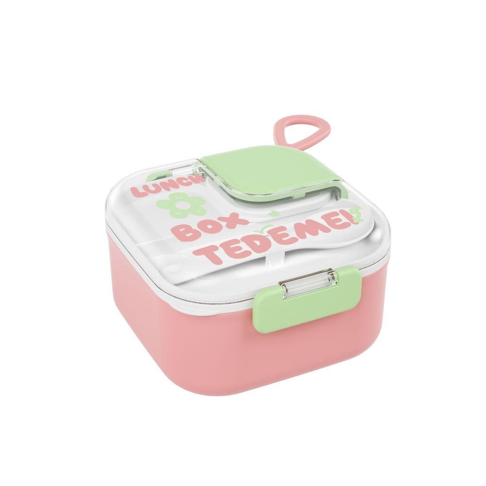 

Seal Lunch Box Grid Food Storage Box New Bento Box for Outdoor Picnic School Pink PP