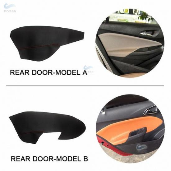 2/3*Door Armrest/Center Dashboard Panel Leather Cover For 16-18 Chevrolet Cruze