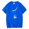 Unisexs Tshirt Cotton Blend Short Sleeve Funny Astronaut Print Unisex T Shirt Casual Summer Loose Tee Shirts Unisex Oneck Male Tshirt