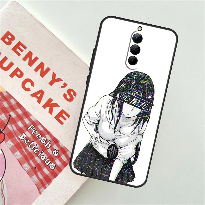 Sad Girl Japanese Anime Phone Case For ZTE Nubia Red Magic 9 Pro Plus 8 8S Pro 5S 5G 6R 6 7 6S 7S Pro Bumper Cover